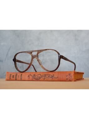 Vintage BRW 1970s Aviator Eyeglasses Pilot NOS Retro Nerd Academia Preppy